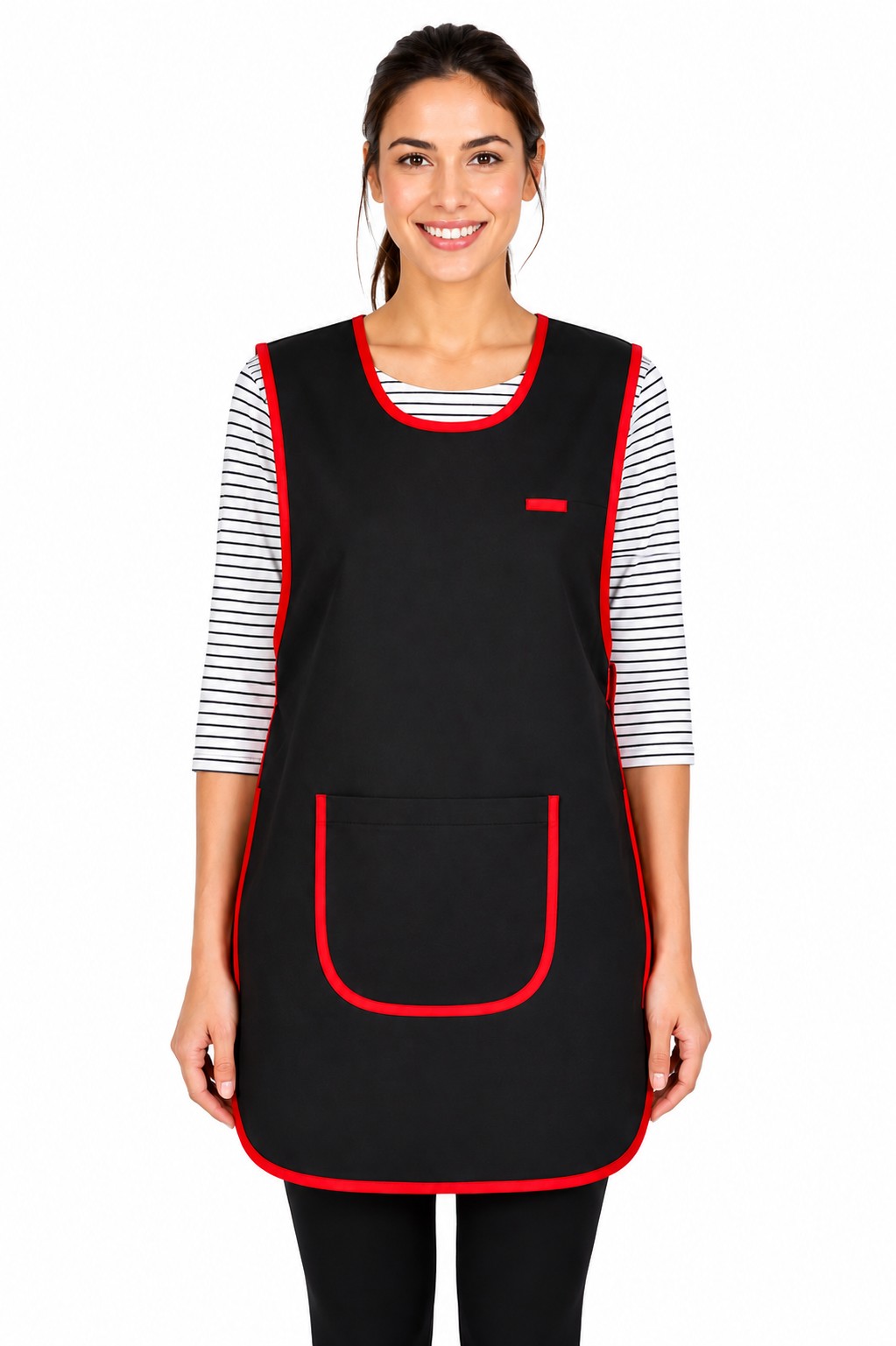 casulla-un-bolsillo-DLF Casulla un Bolsillo Negra con Bies Rojo