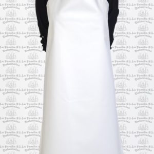 Delantal de PVC fino con hebilla blanco