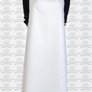 Delantal de PVC fino con cuerdas blanco