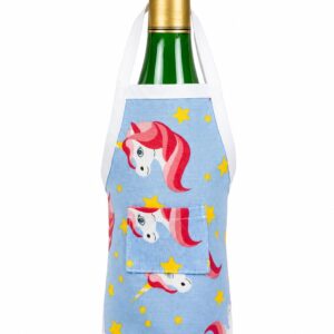 Delantal botella unicornios