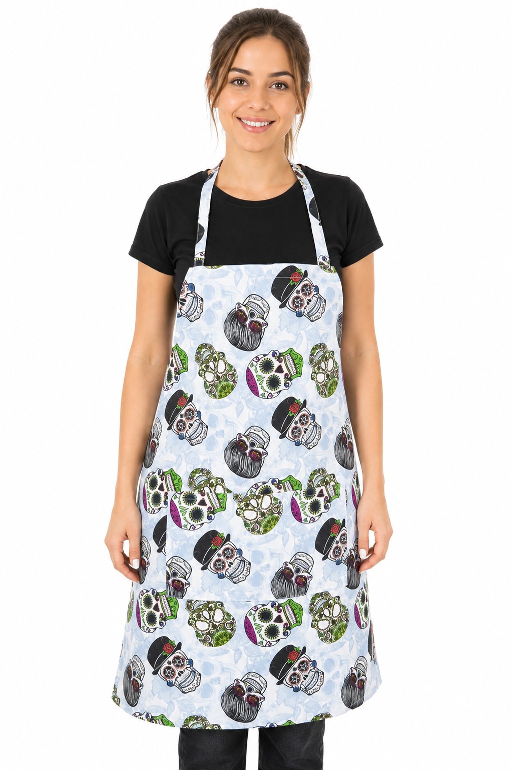 delantal-calaveras-DLF Delantal Estampado Calaveras