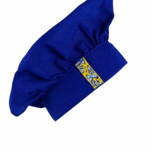 Gorro seta Talavera azul
